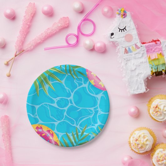 Splash Zwembad Party Zomer Zwemwater Verjaardag Papieren Bordje (Feest)