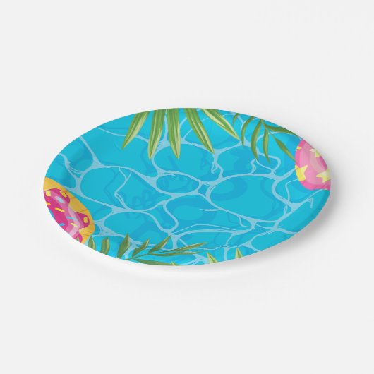 Splash Zwembad Party Zomer Zwemwater Verjaardag Papieren Bordje (Gekanteld)