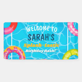 Splash Zwembad Party Zomer Zwemwater Verjaardag Spandoek