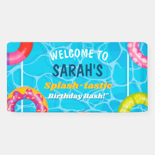 Splash Zwembad Party Zomer Zwemwater Verjaardag Spandoek