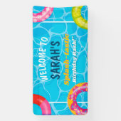 Splash Zwembad Party Zomer Zwemwater Verjaardag Spandoek (Verticaal)