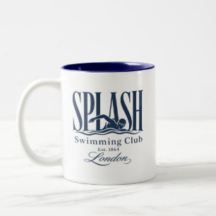Splash Zwemclub Londen Opgericht 1864 Tweekleurige Koffiemok