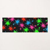 Splashed Black Yogamat (Achterkant (horizontaal))