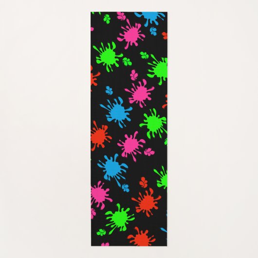 Splashed Black Yogamat (Voorkant)