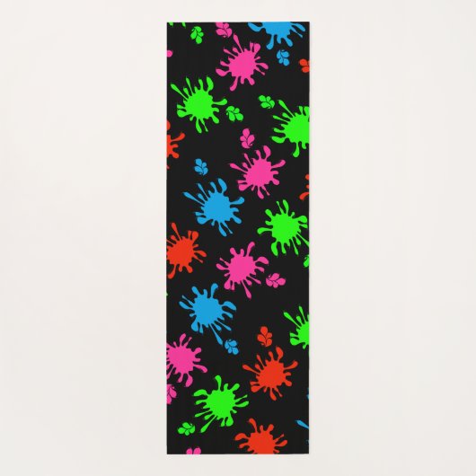 Splashed Black Yogamat (Achterkant)