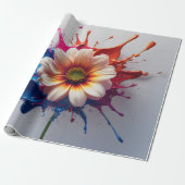 Splasherige bloei cadeaupapier (Uitgerold)