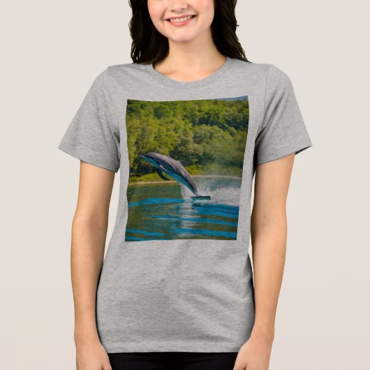 Splasherige uitvoerder Tri-Blend shirt (Voorkant)
