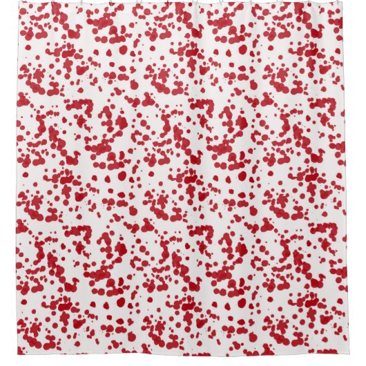 Splashes rode verf. douchegordijn (Voorkant)