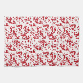 Splashes rode verf. theedoek (Horizontaal)