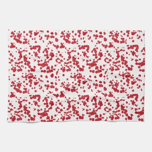 Splashes rode verf. theedoek (Horizontaal)