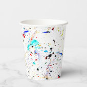 Splashes van de Abstracte Kunst van de Verf Papieren Bekers (Achterkant)