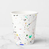 Splashes van de Abstracte Kunst van de Verf Papieren Bekers (Voorkant)