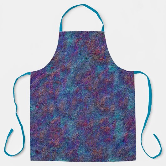 Splashes van de verfcyaan van de leftoverspray en  schort (Voorkant)