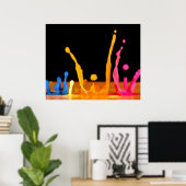 Splashes van het Poster van de Kleur (Thuiskantoor)
