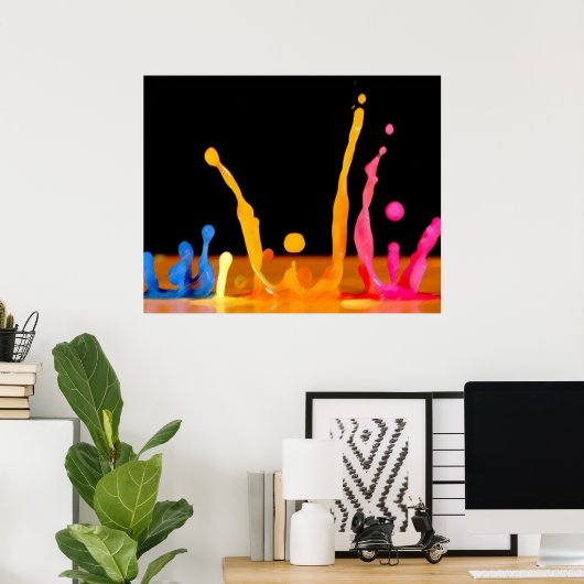 Splashes van het Poster van de Kleur (Thuiskantoor)