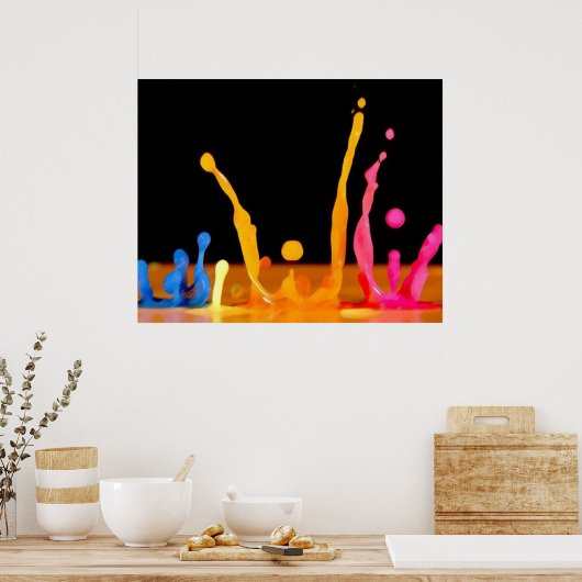 Splashes van het Poster van de Kleur (Keuken)