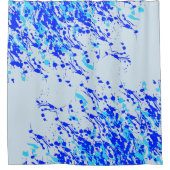 Splashes van Paint Blue Douchegordijn (Voorkant)