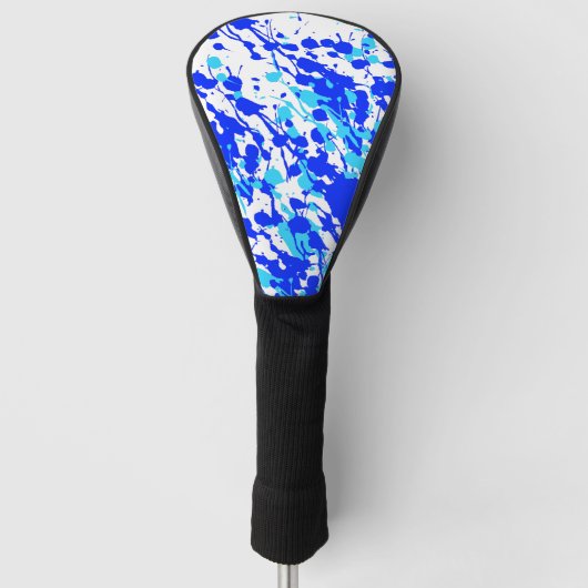 Splashes van Paint Blue Golfheadcover (Voorkant)