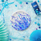 Splashes van Paint Blue Papieren Bordje (Feest)