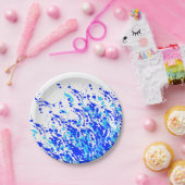Splashes van Paint Blue Papieren Bordje (Feest)