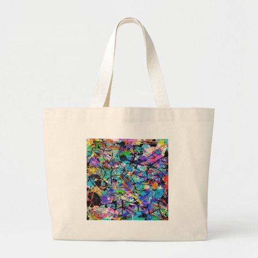 Splashes van Verf Grote Tote Bag (Voorkant)