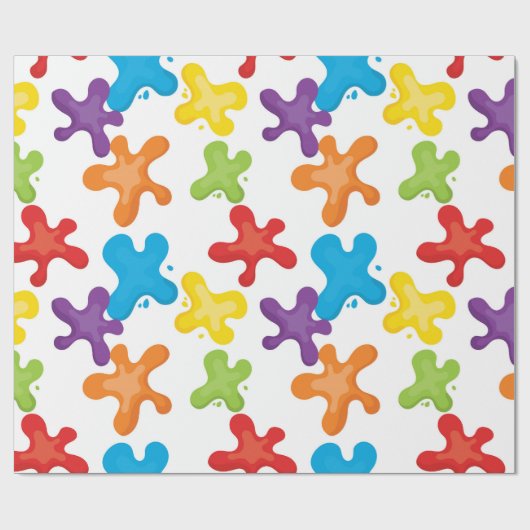 Splashes van verfpapier voor het verpakken van de cadeaupapier (Vlak)