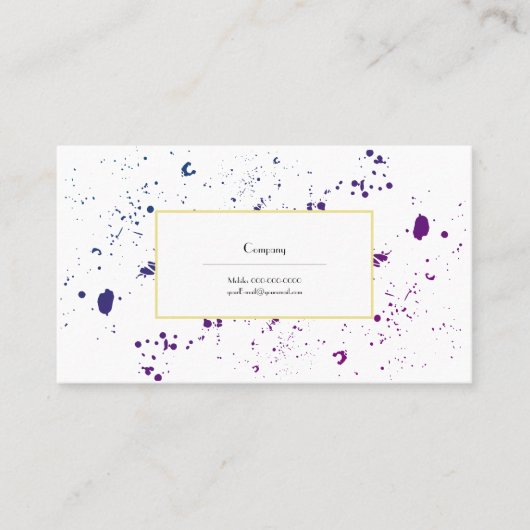 Splashes Visitekaartje (Voorkant)