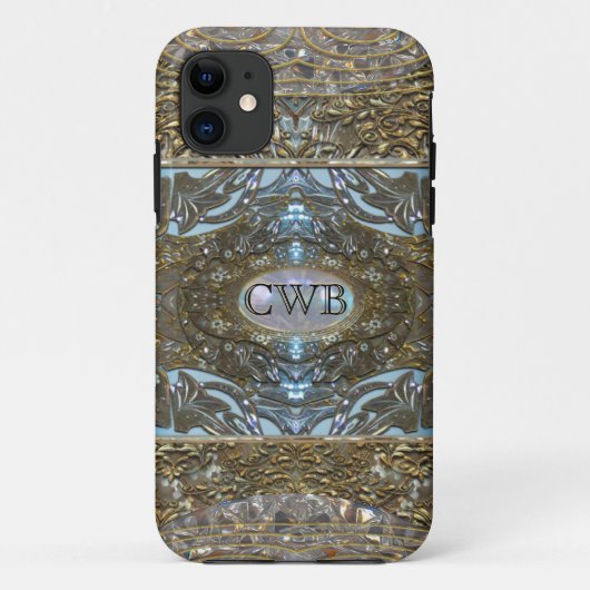 Splashforze Elegant Monogram Case-Mate iPhone Case (Achterkant)