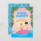 Splashin' Fun Pool Party Kaart (Voorkant / Achterkant)