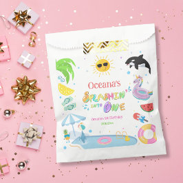 Splashin' in een eerste verjaardagsfeestje bedankzakje