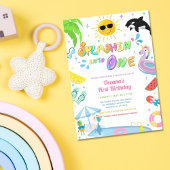 Splashin' in een eerste verjaardagsfeestje kaart