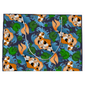 Splashing Asian Koi Fish Pond Lily Large Cadeautasje (Achterkant)