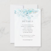 Splashing Blue Waves Coastal Wedding Details Card RSVP Kaartje (Voorkant)