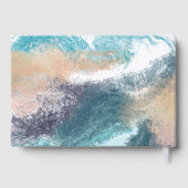 Splashing Blue Waves Coastal Wedding Gastenboek (Achterkant)