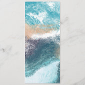 Splashing Blue Waves Coastal Wedding Menu (Achterkant)