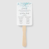 Splashing Blue Waves Coastal Wedding Program Handwaaier (Achterkant)