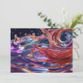 Splashing Color Liquids Bedankkaart (Staand voorkant)