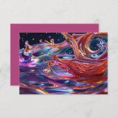 Splashing Color Liquids Bedankkaart (Voorkant / Achterkant)