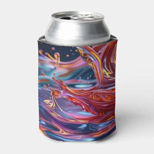 Splashing Color Liquids Blikjeskoeler (Blikje Voorkant)