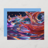 Splashing Color Liquids Briefkaart (Voorkant / Achterkant)