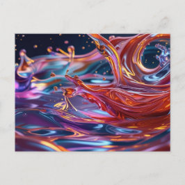 Splashing Color Liquids Briefkaart