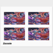 Splashing Color Liquids Rechthoekige Sticker (Vel)