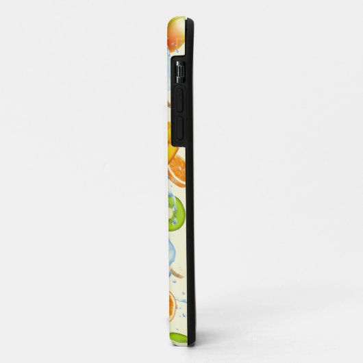 Splashing fruit verticale iPhone Case (Achterkant/links)