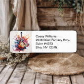 Splashing Guitars Retour Adreslabels Etiket