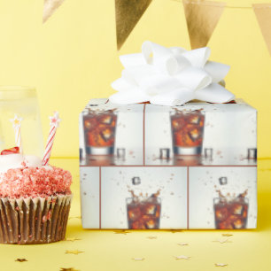 Splashing Ice Cubes in Whiskey Cadeaupapier