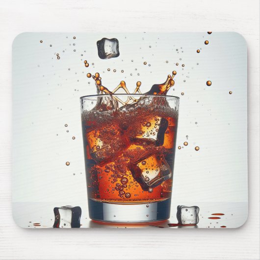 Splashing Ice Cubes in Whiskey Muismat (Voorkant)