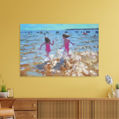 Splashing in het zee Clacton. 2014 Canvas Afdruk (Insitu (Woonkamer))
