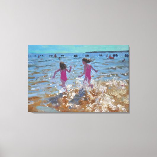 Splashing in het zee Clacton. 2014 Canvas Afdruk (Voorkant)
