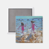 Splashing in het zee Clacton. 2014 Magneet (Voorkant / Achterkant)