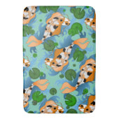 Splashing Koi Fish and Pond Lily Custom Badmat (Voorkant Verticaal)